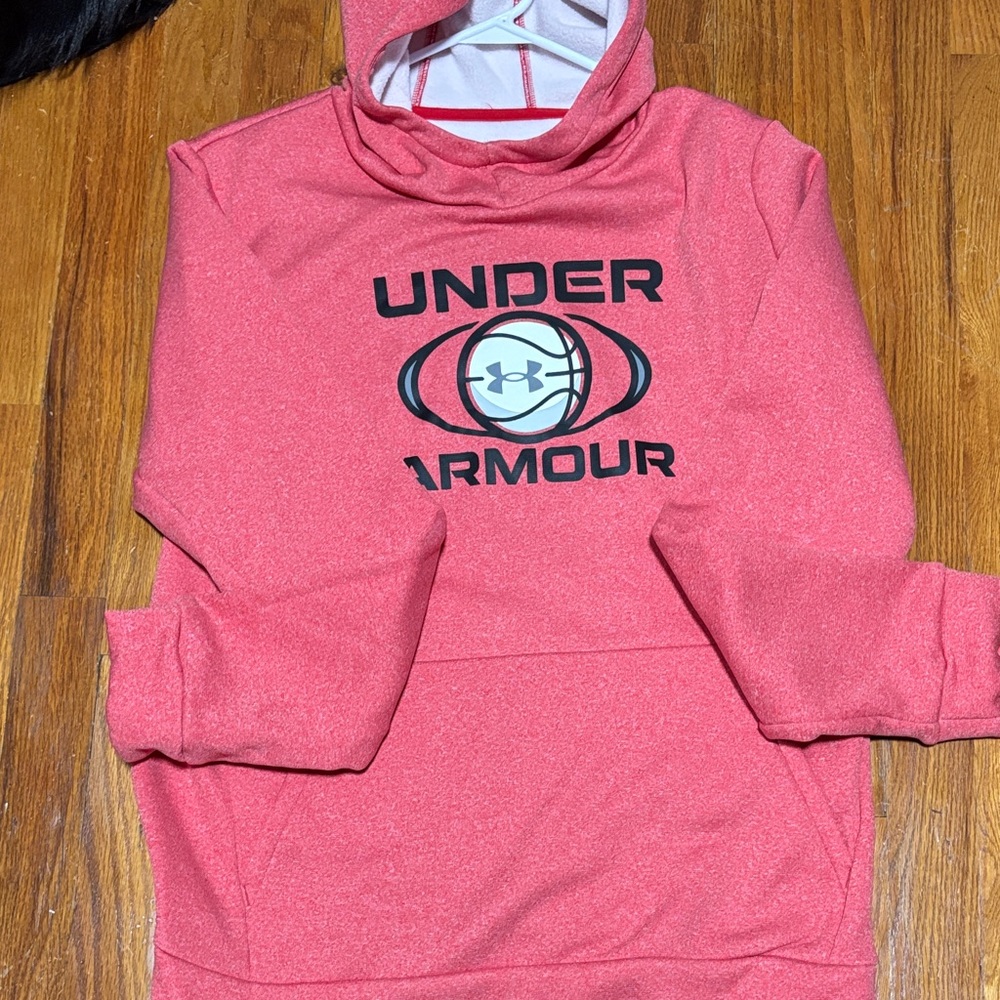 Under Armour Coral Pink Logo Hoodie